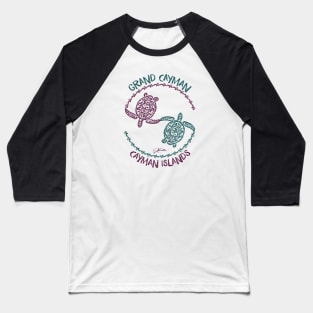 Grand Cayman, Cayman Islands, Whirling Sea Turtles Baseball T-Shirt